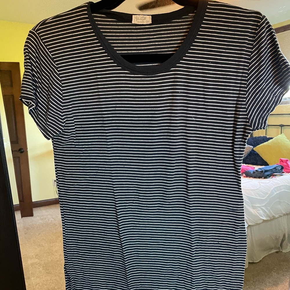 Brandy Melville Striped Short-Sleeve Crewneck Tee